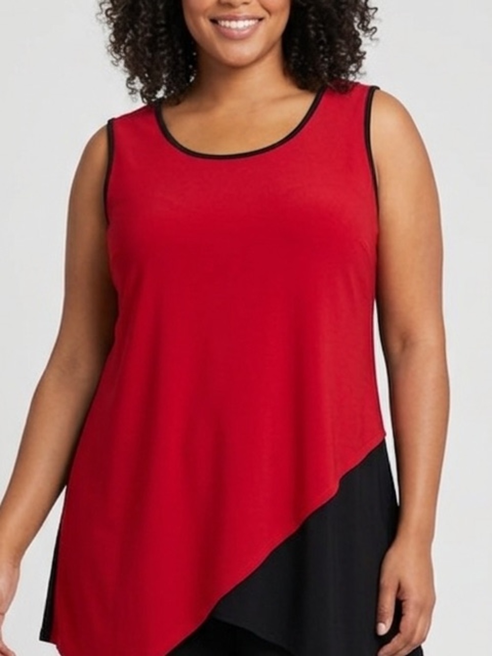 😍SHOW SPECIAL Chico's Red Black Tank Top Layers Large